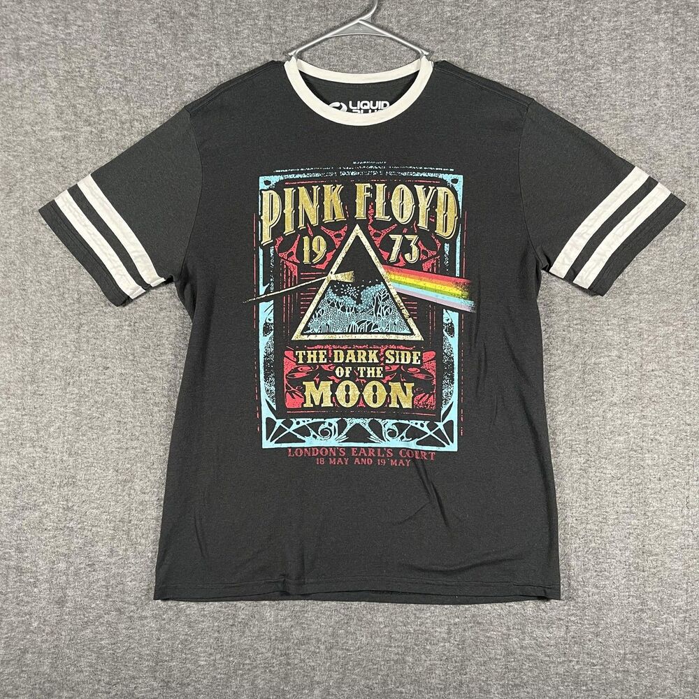 Liquid Blue Shirt Mens XL Black Pink Floyd Dark Side Of The Moon Tee 1973